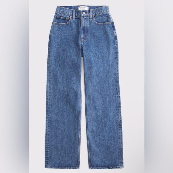 Abercrombie & Fitch Light Blue Relaxed Jeans Medium Marble 30 long New with tags